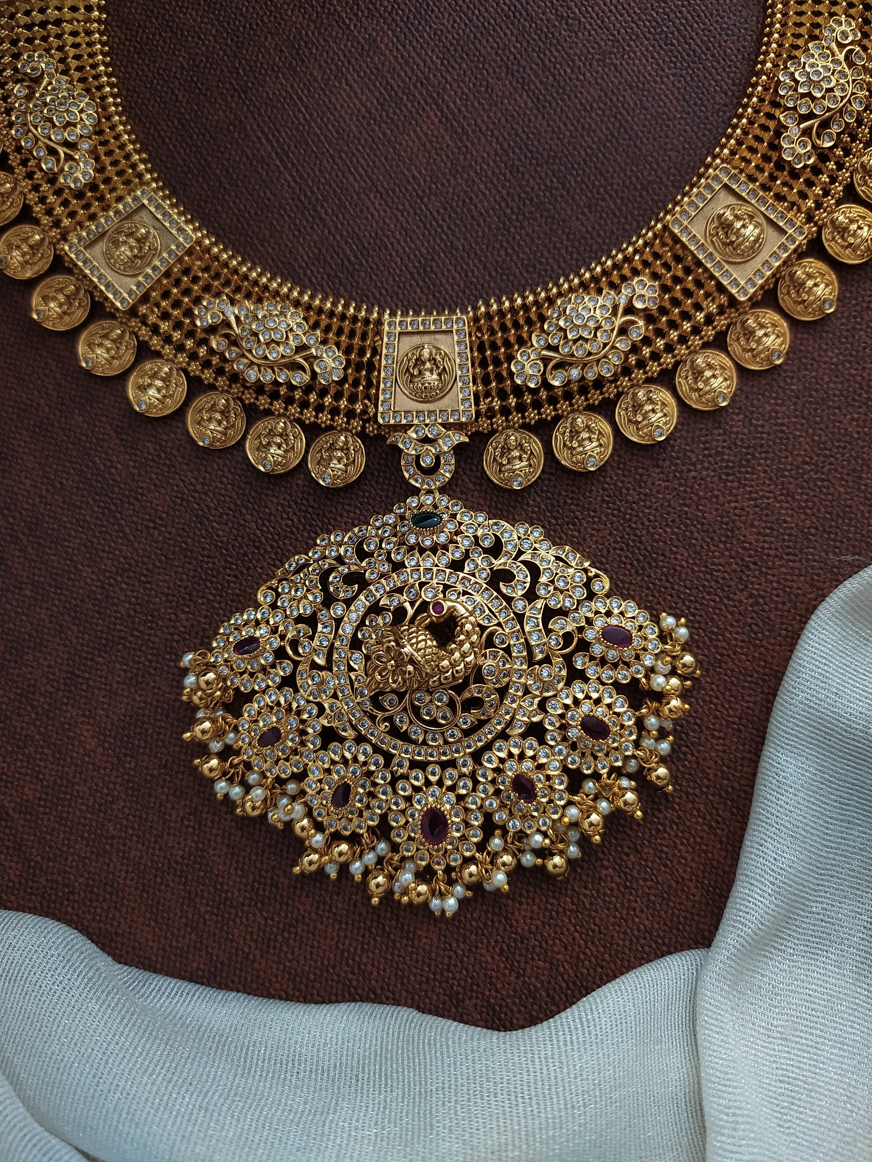 Antique Mid-Haram Set with Lakshmi Coins