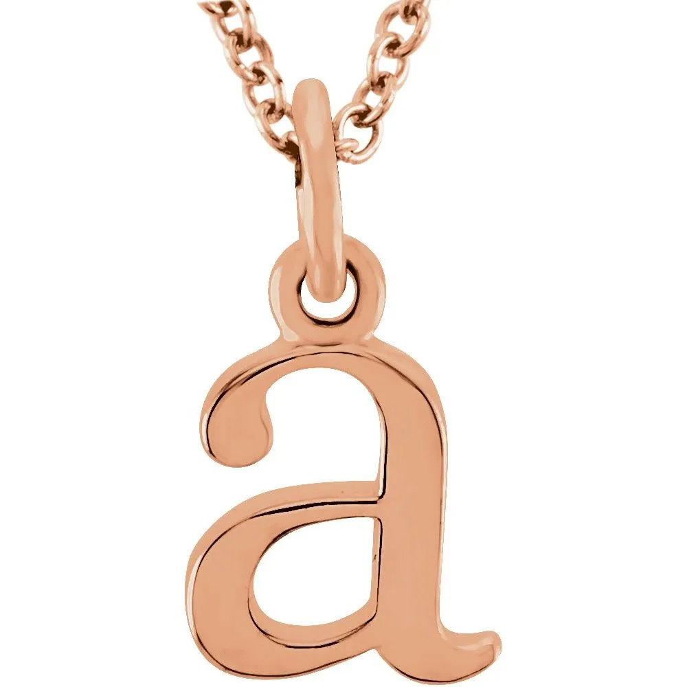 Gold Elegant Lowercase 'a' Initial Choker Necklace
